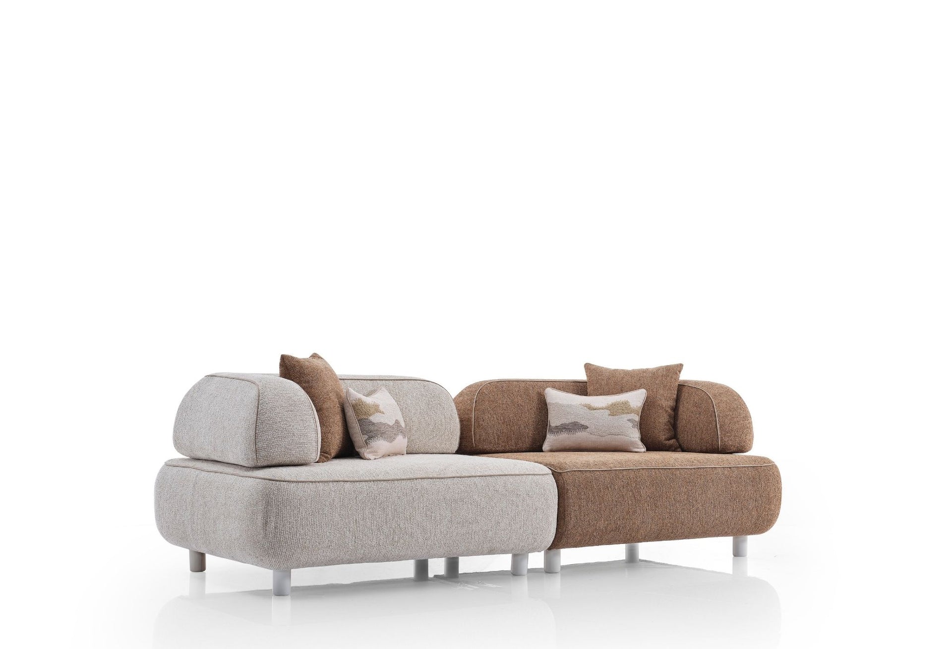 Mokka Polstergarnitur 3-er + Sessel